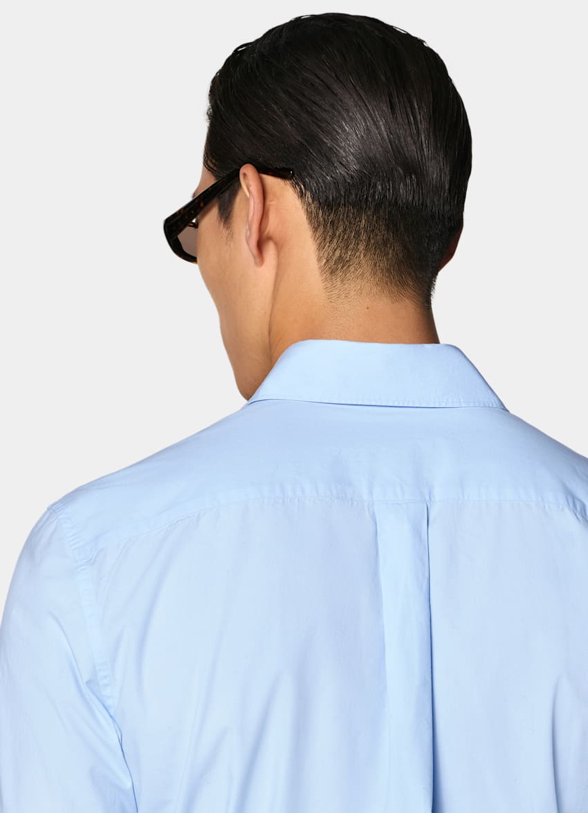 SUITSUPPLY Pur coton - Sidogras, Espagne Chemise en coton bleu clair