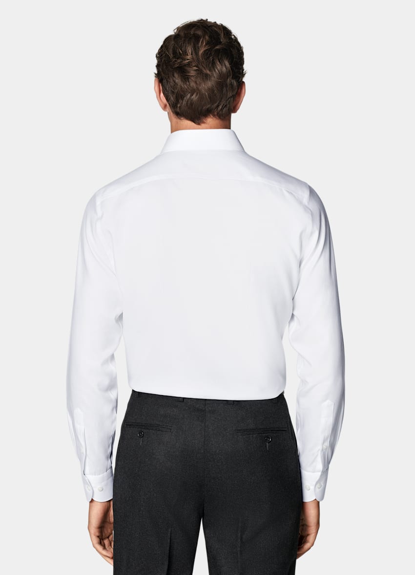 SUITSUPPLY Pure Cotton Traveller White Royal Oxford Extra Slim Fit Shirt