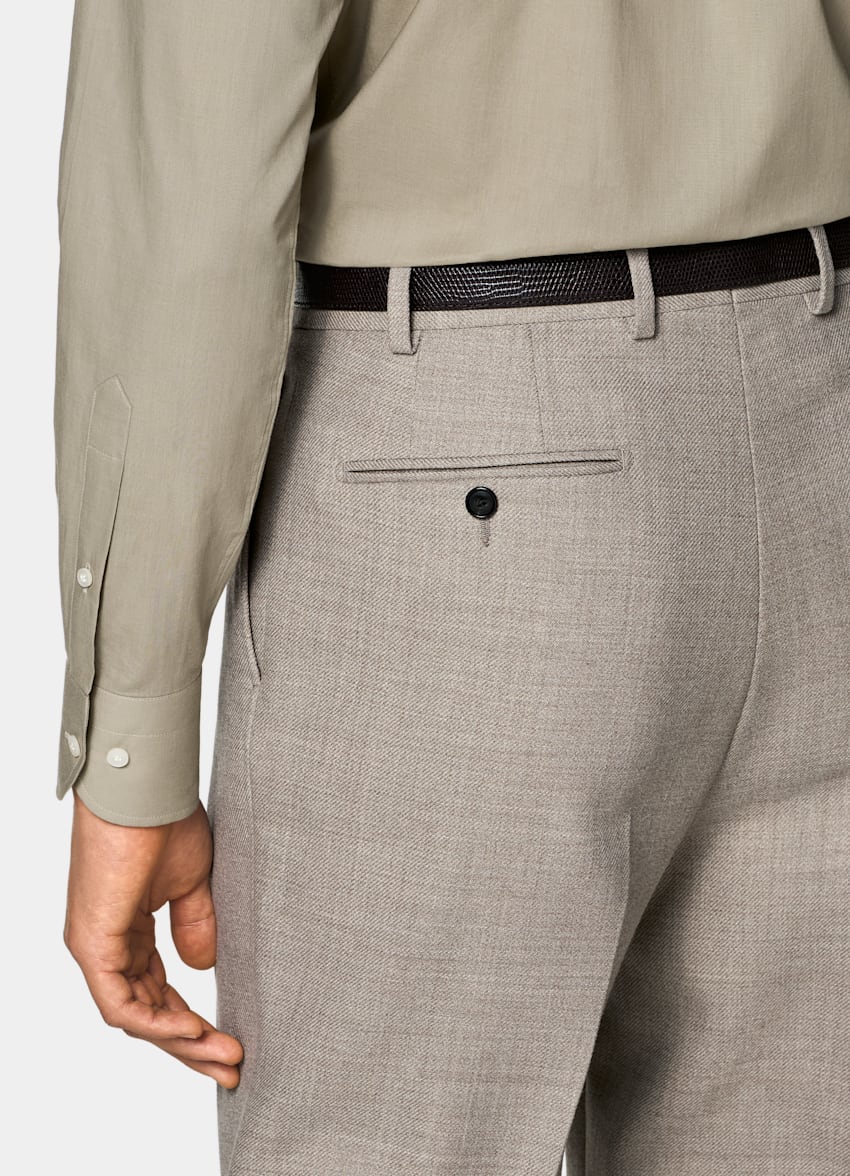SUITSUPPLY Egyptian Cotton by Albini, Italy Mid Green Cotton Shirt