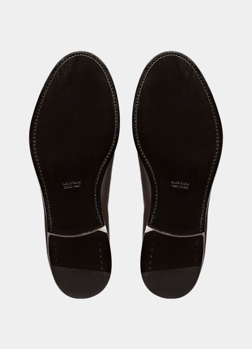 SUITSUPPLY Italian Calf Leather Dark Brown Penny Loafer