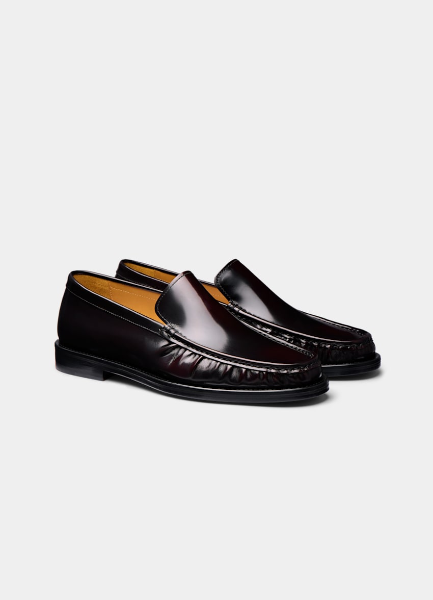 SUITSUPPLY Leather Dark Red Loafer