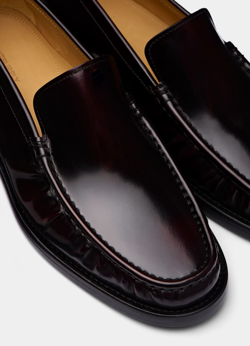 SUITSUPPLY Leather Dark Red Loafer