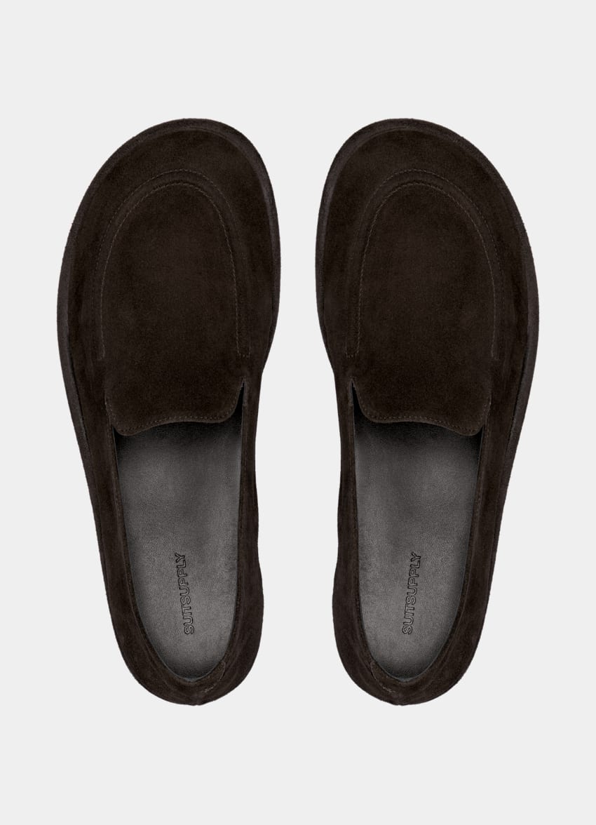 SUITSUPPLY Suede Dark Brown Loafer