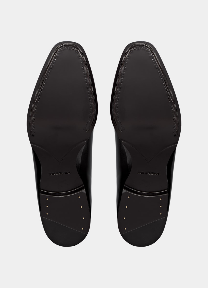 SUITSUPPLY Leather Black Oxford