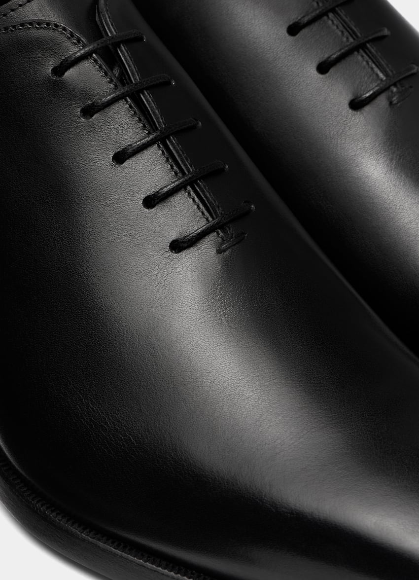 SUITSUPPLY Leather Black Oxford