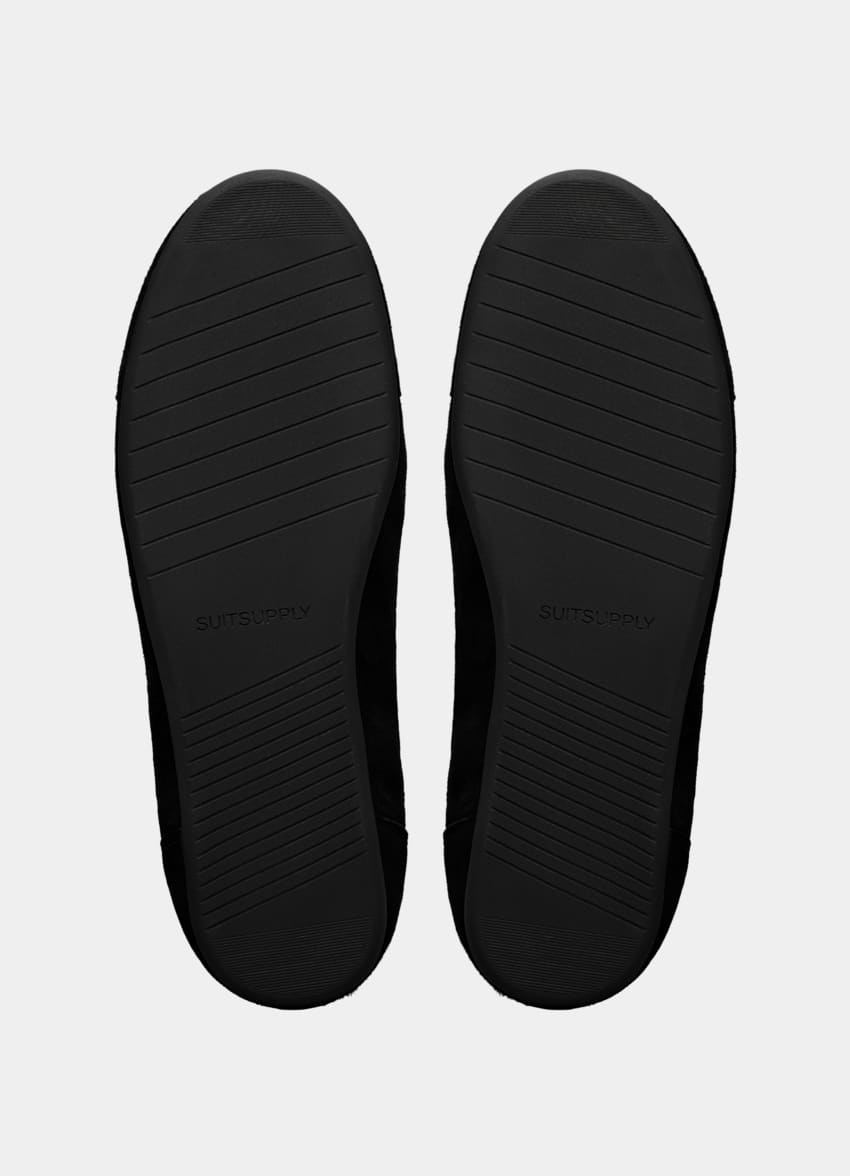 SUITSUPPLY Suede & Technical Fabric Black Sneaker