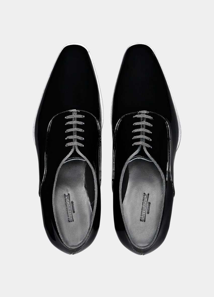 SUITSUPPLY Leather Black Tuxedo Oxford