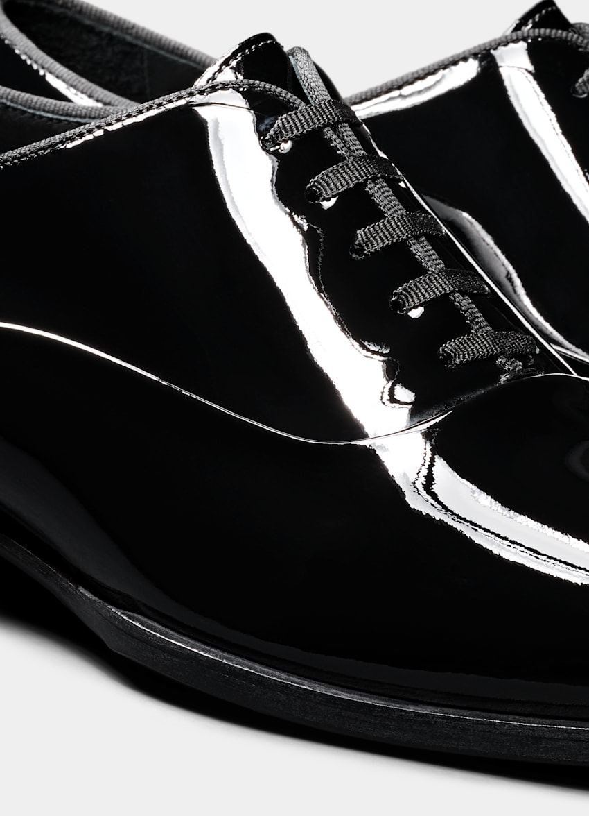SUITSUPPLY Leather Black Tuxedo Oxford
