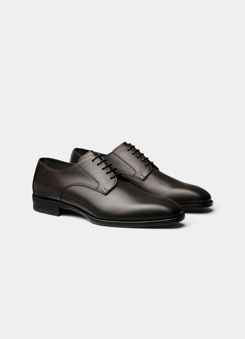 SUITSUPPLY Italian Calf Leather Brown Derby