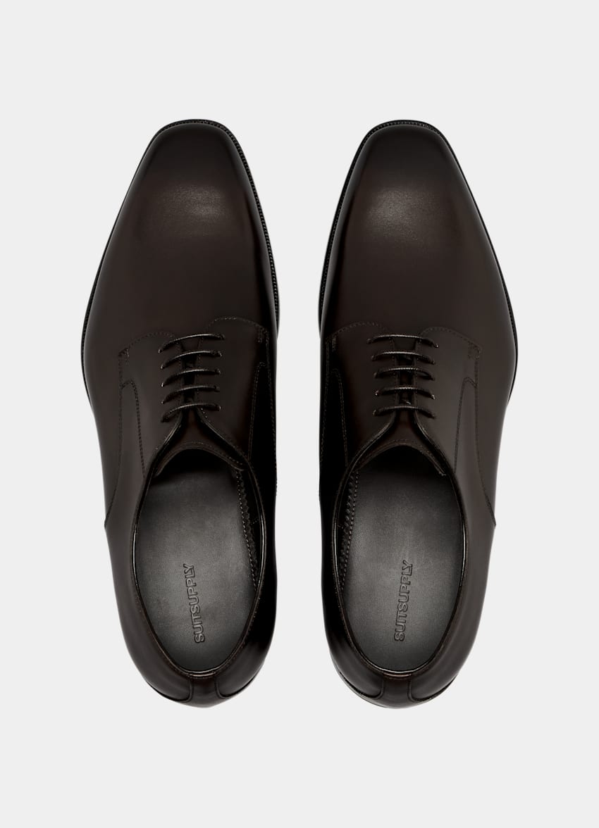 SUITSUPPLY Italian Calf Leather Brown Derby
