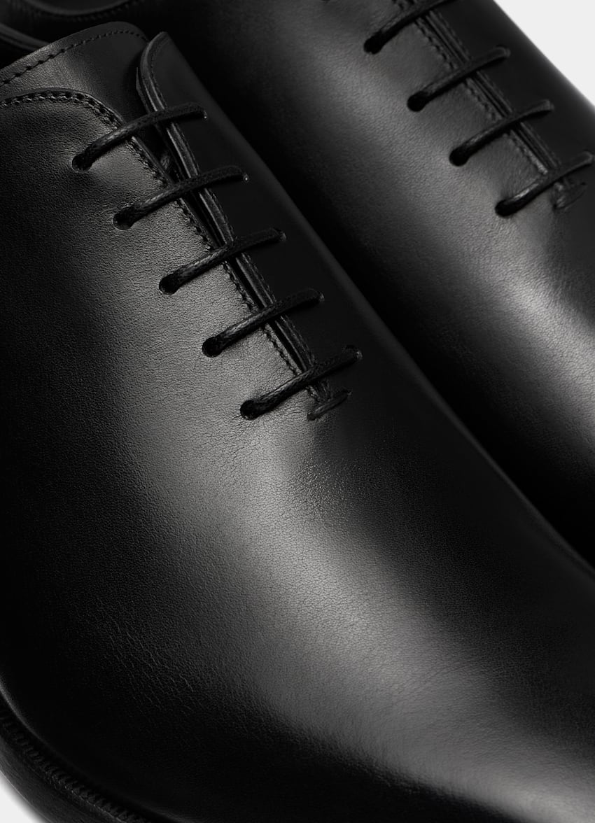 SUITSUPPLY Italian Calf Leather Black Oxford