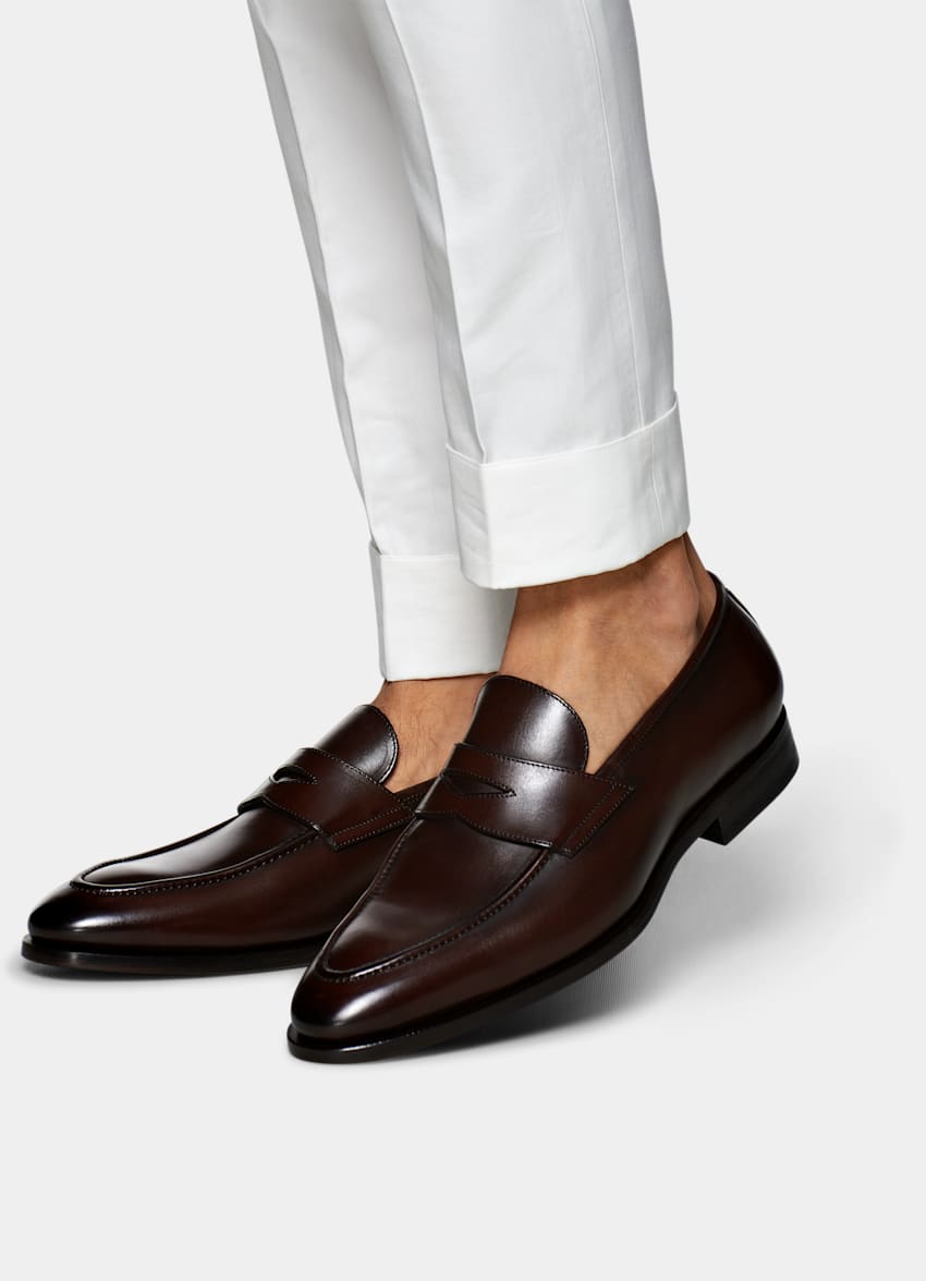 Brown Penny Loafer in Calf SUITSUPPLY US