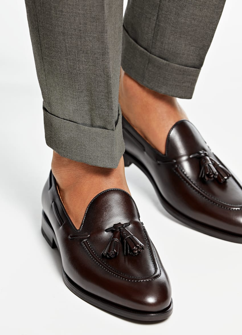Brown Tassel Loafer in Calf Leather | SUITSUPPLY US