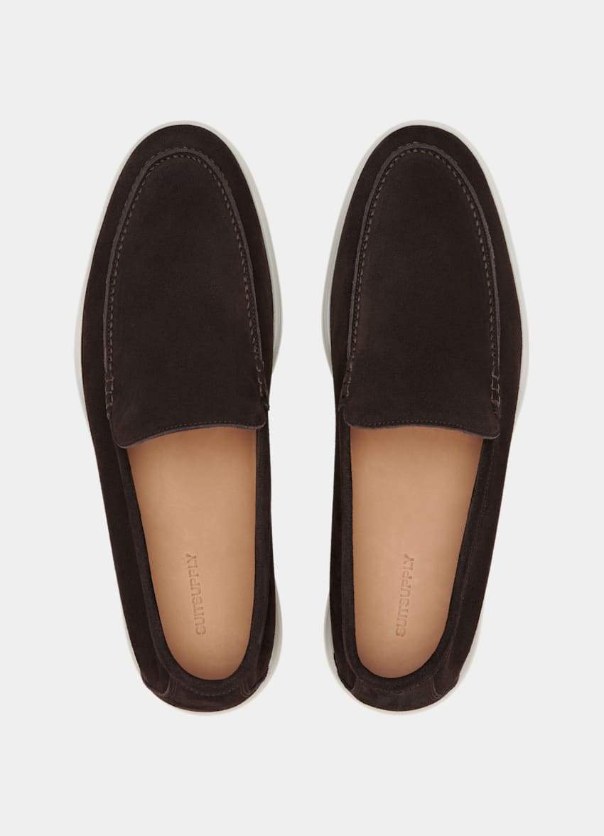 SUITSUPPLY Ante italiano de becerro Zapatos sin cordones marrón oscuro