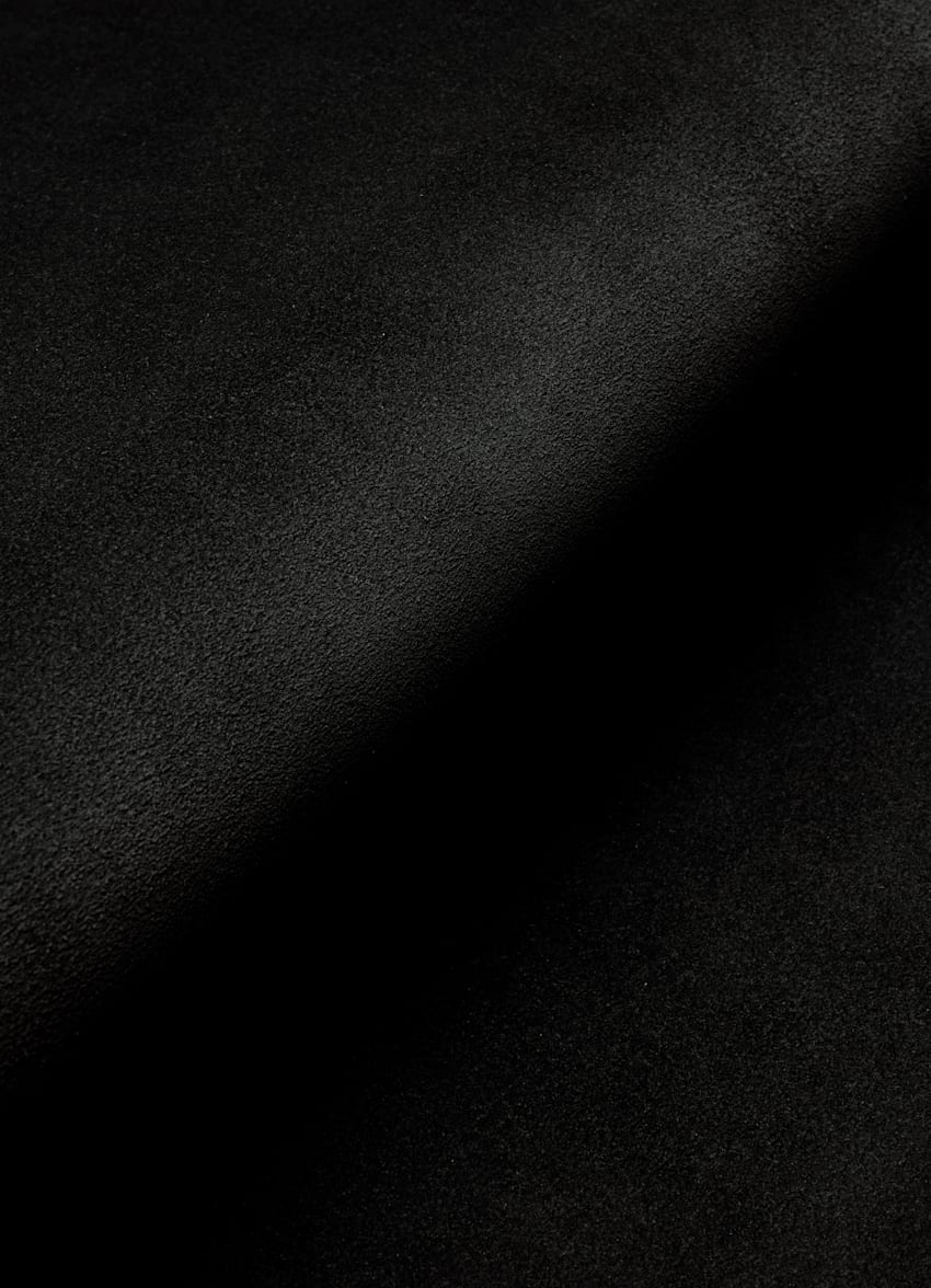 SUITSUPPLY Cuir de veau italien suédé Mocassins noirs