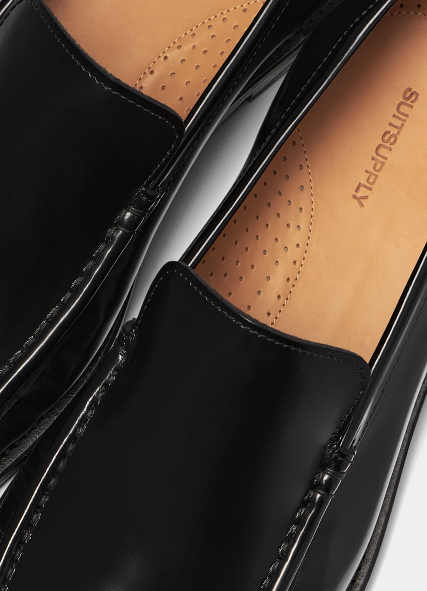 SUITSUPPLY Cuir de veau Mocassins noirs