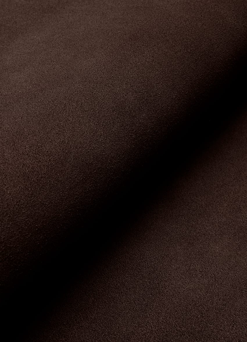 SUITSUPPLY Italian Calf Suede Dark Brown Sandal