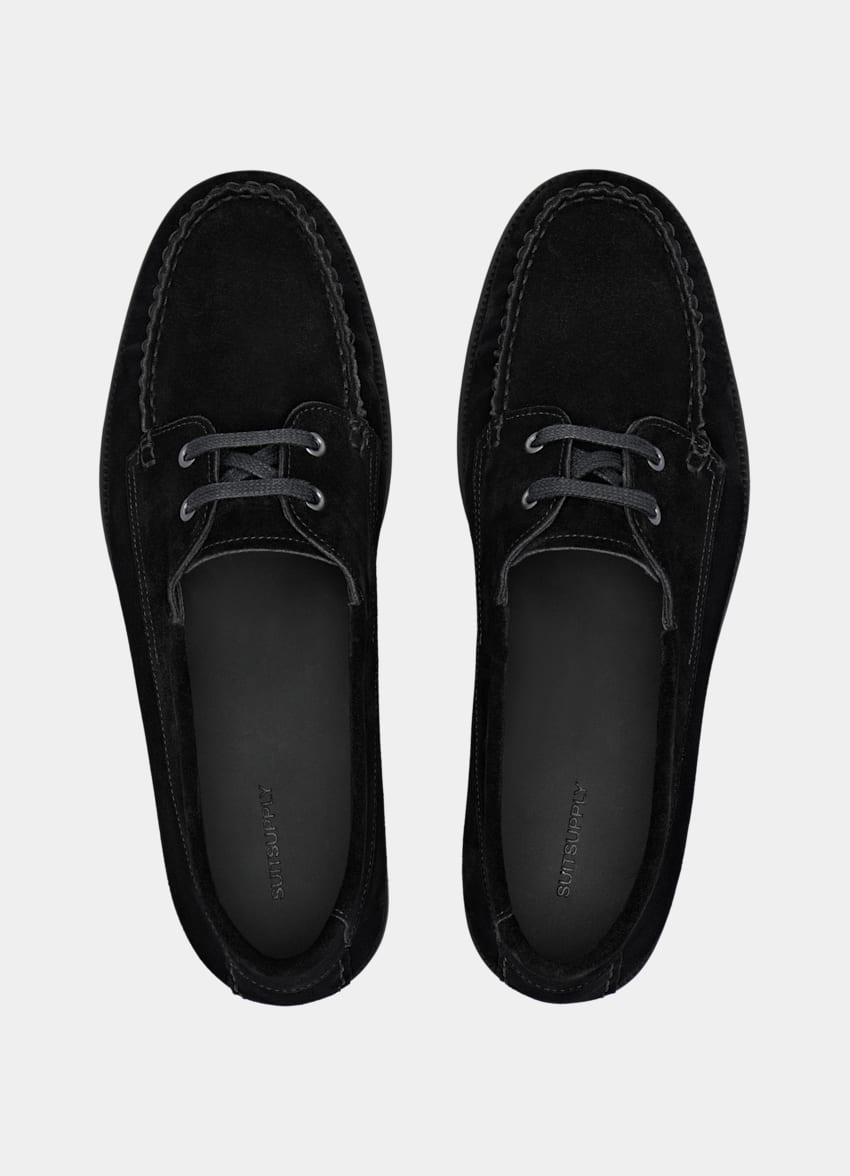 SUITSUPPLY 意大利牛麂皮 黑色乐福鞋