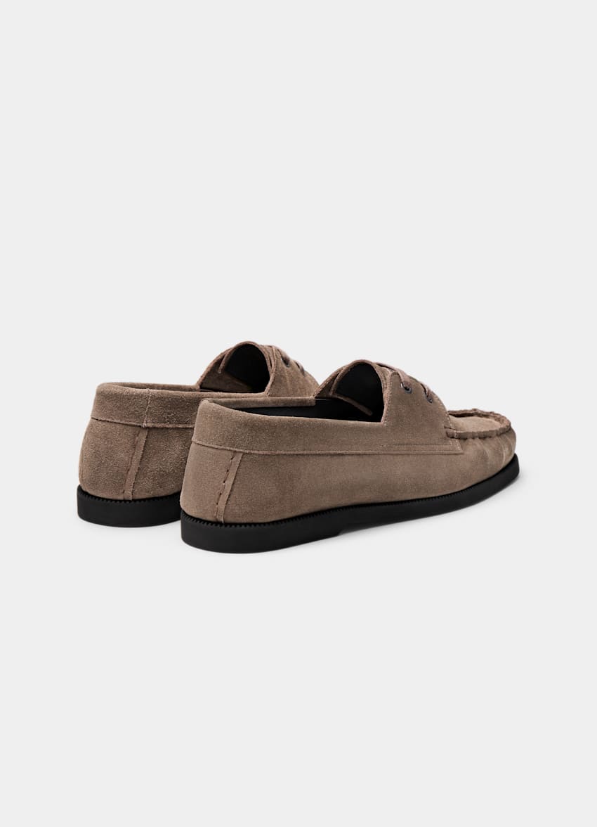 SUITSUPPLY Italian Calf Suede Taupe Loafer