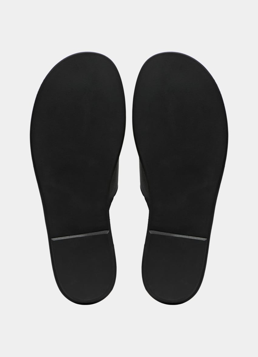 SUITSUPPLY Italian Calf Leather Black Slipper