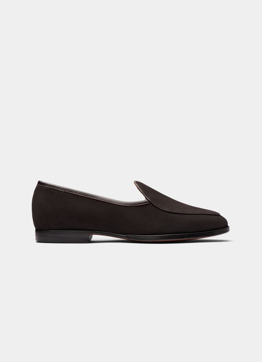 SUITSUPPLY Italienisches gekörntes Kalbsleder Loafer dunkelbraun