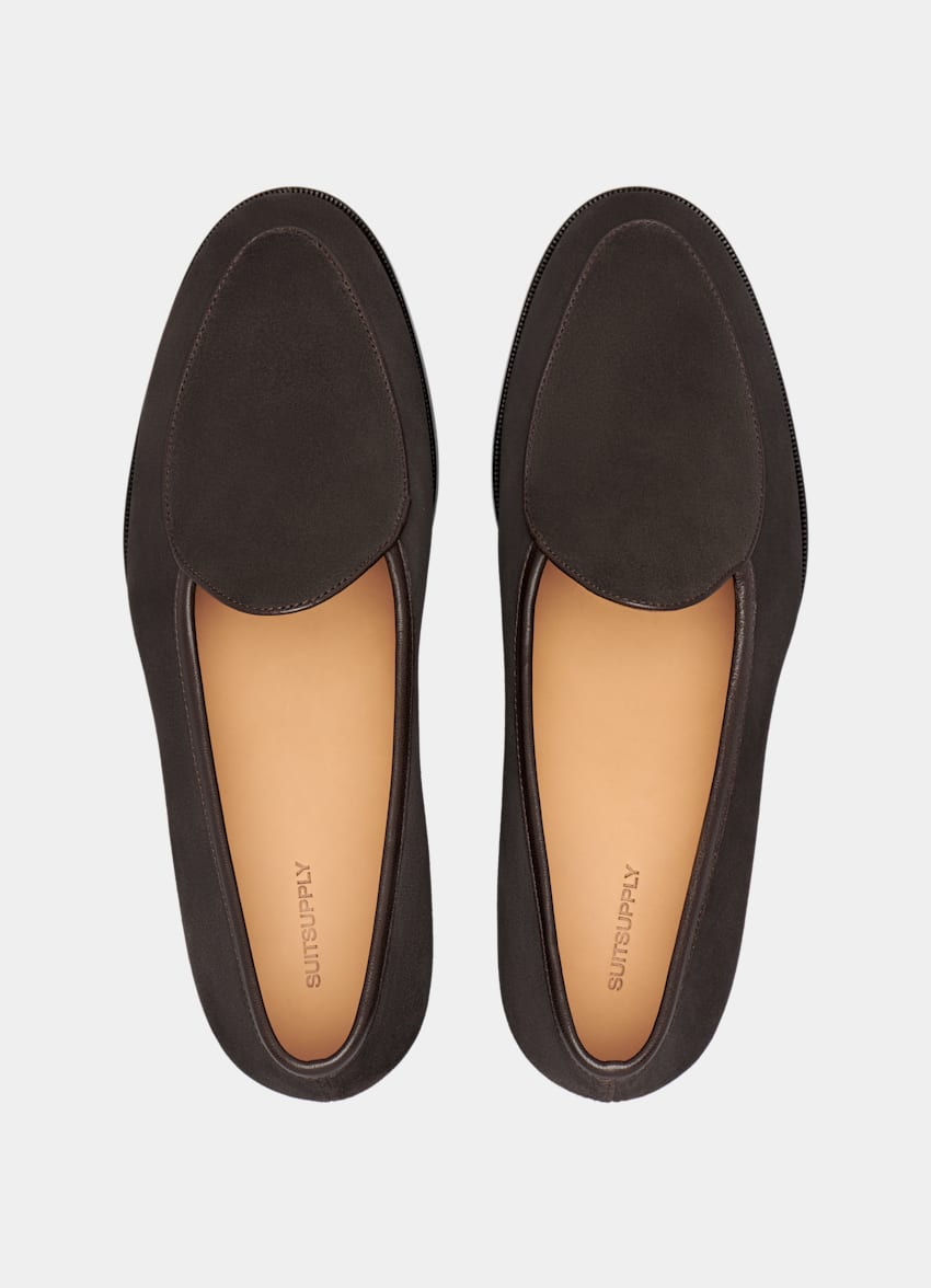 SUITSUPPLY Italienisches gekörntes Kalbsleder Loafer dunkelbraun
