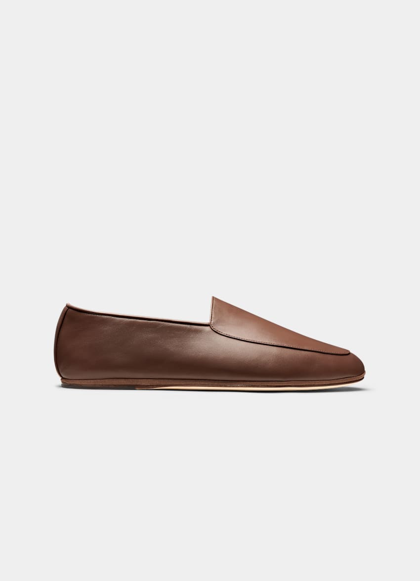 SUITSUPPLY Italienskt kalvskinn Bruna loafers