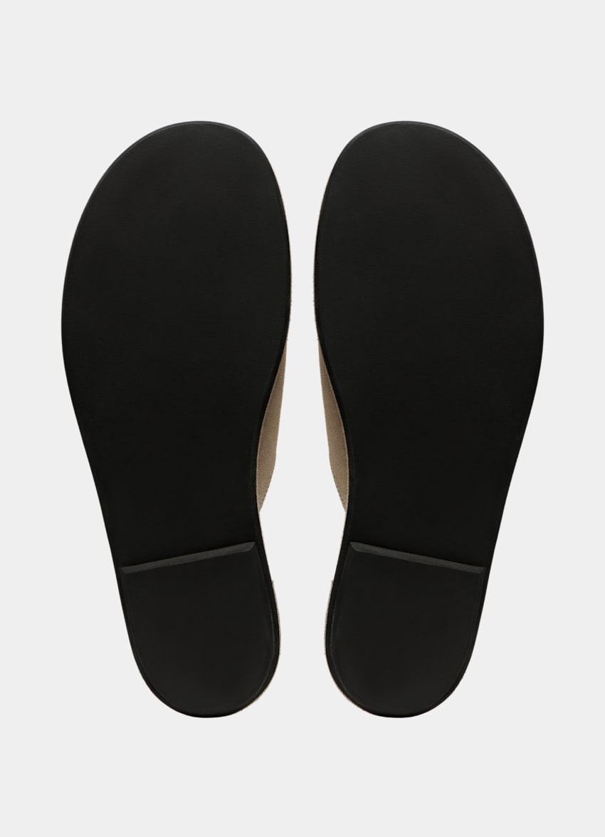 SUITSUPPLY Italian Calf Suede Brown Slide