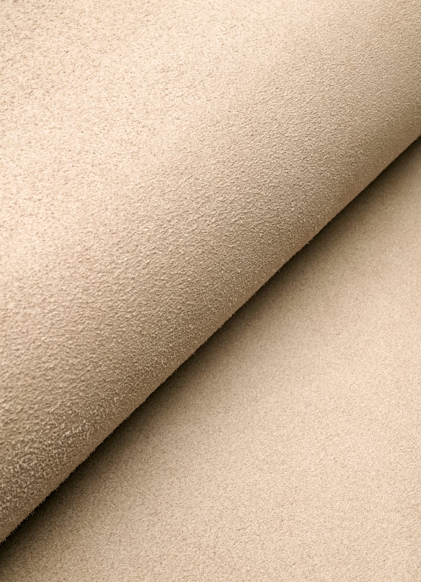 SUITSUPPLY Velourleder Pennyloafer Sandfarben