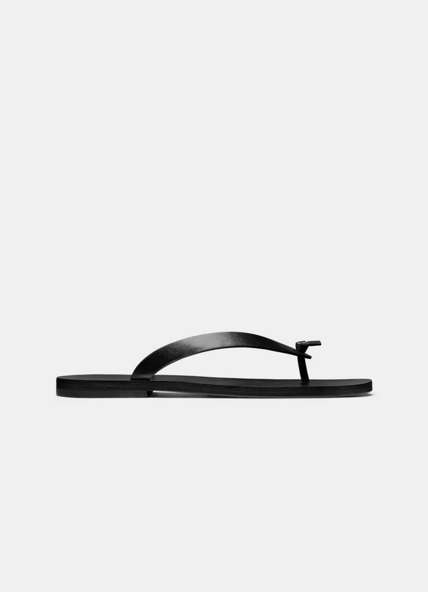 SUITSUPPLY Leather Black Slipper