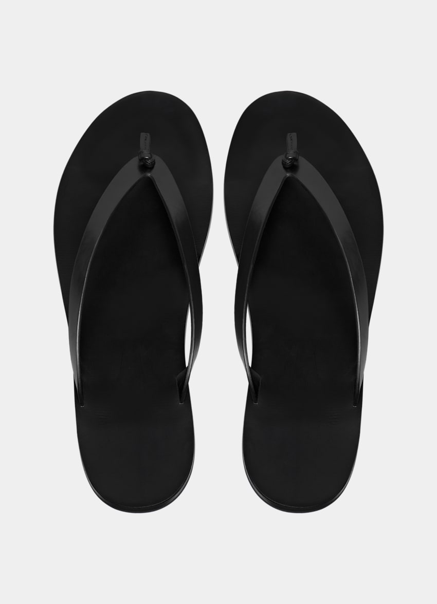 SUITSUPPLY Leather Black Slipper