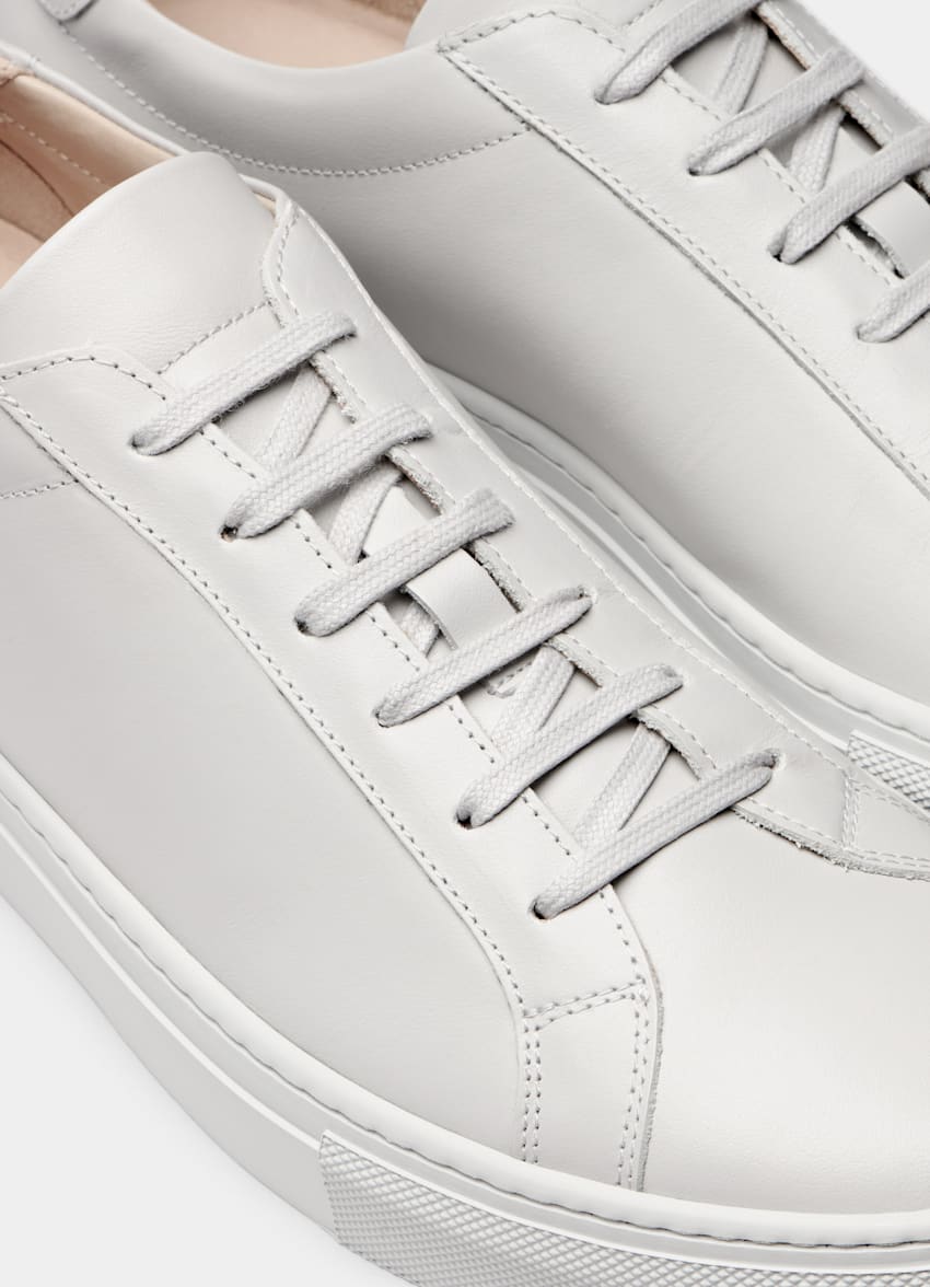 SUITSUPPLY Italian Calf Leather Light Grey Sneaker