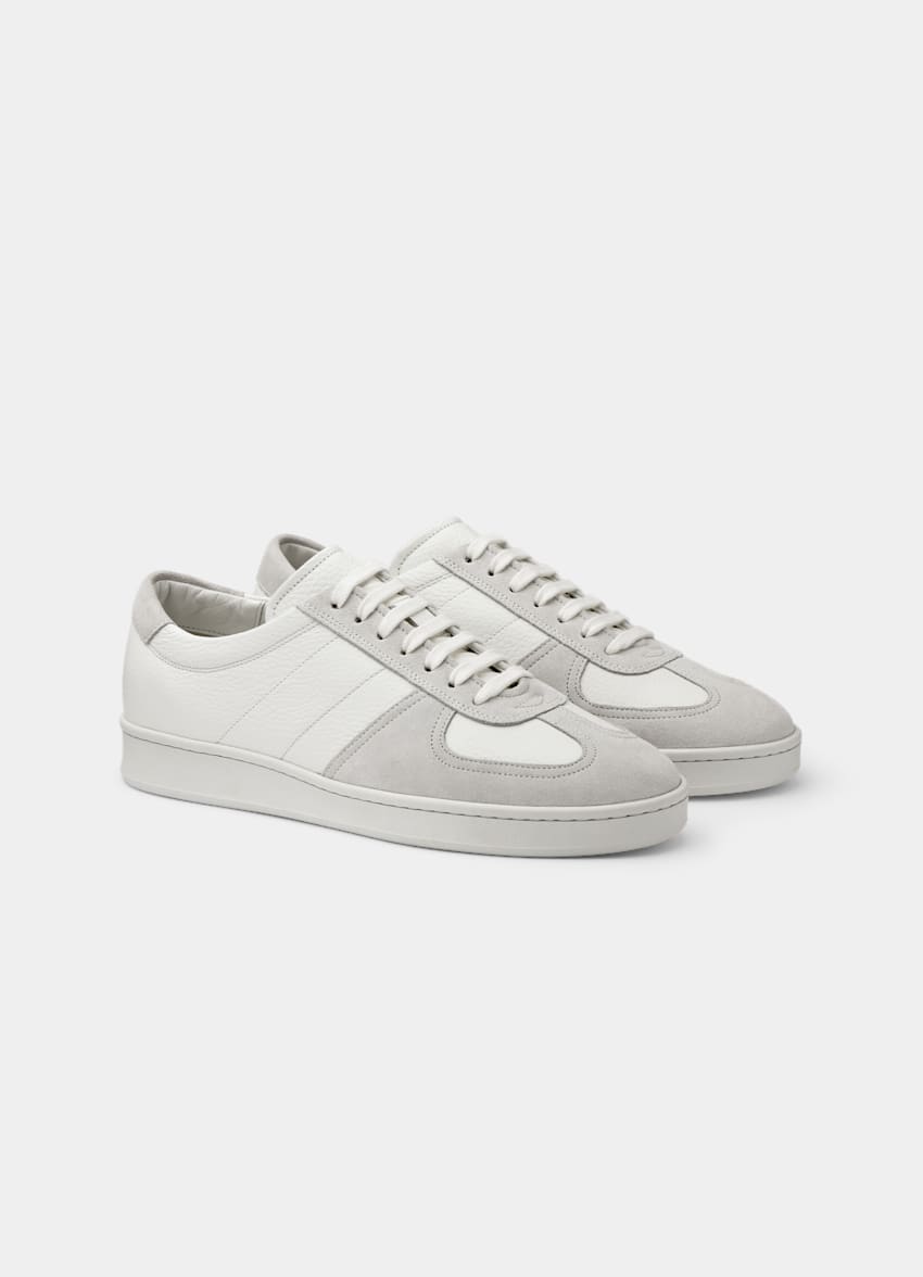 SUITSUPPLY Italienisches Kalbsleder Sneaker weiß