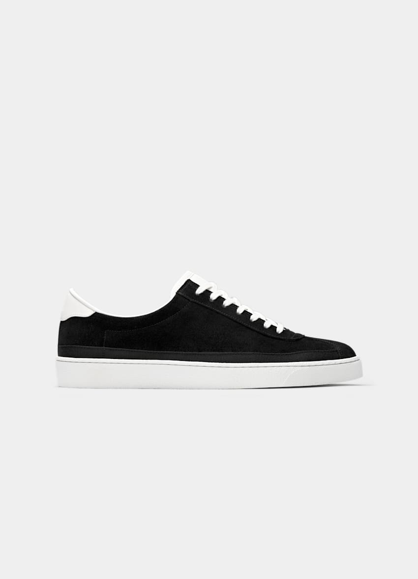 SUITSUPPLY Italian Calf Suede Black Sneaker