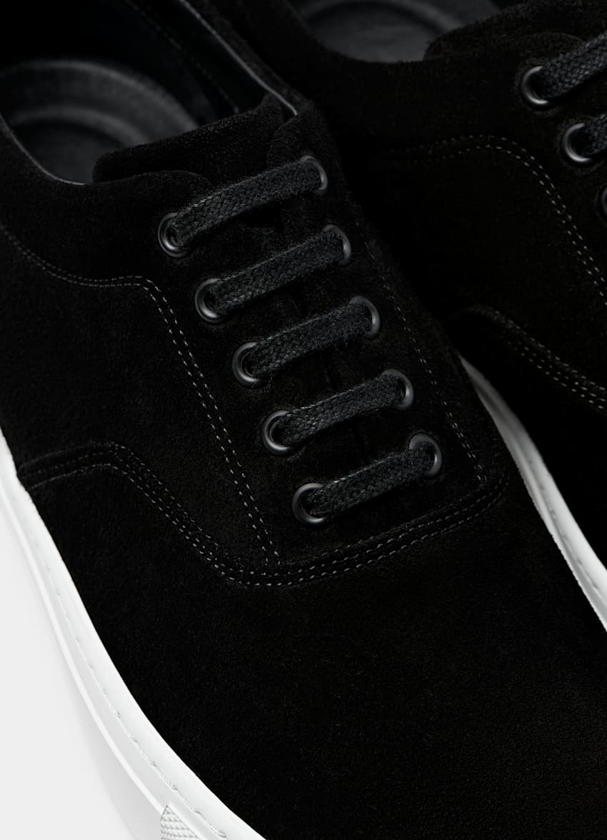 SUITSUPPLY Cuir de veau italien suédé Sneakers noires