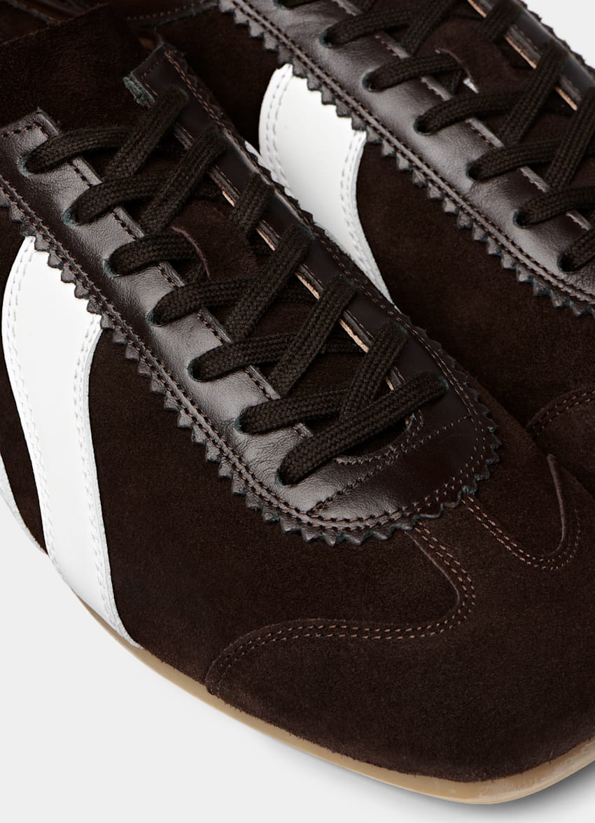SUITSUPPLY Suede Dark Brown Sneaker