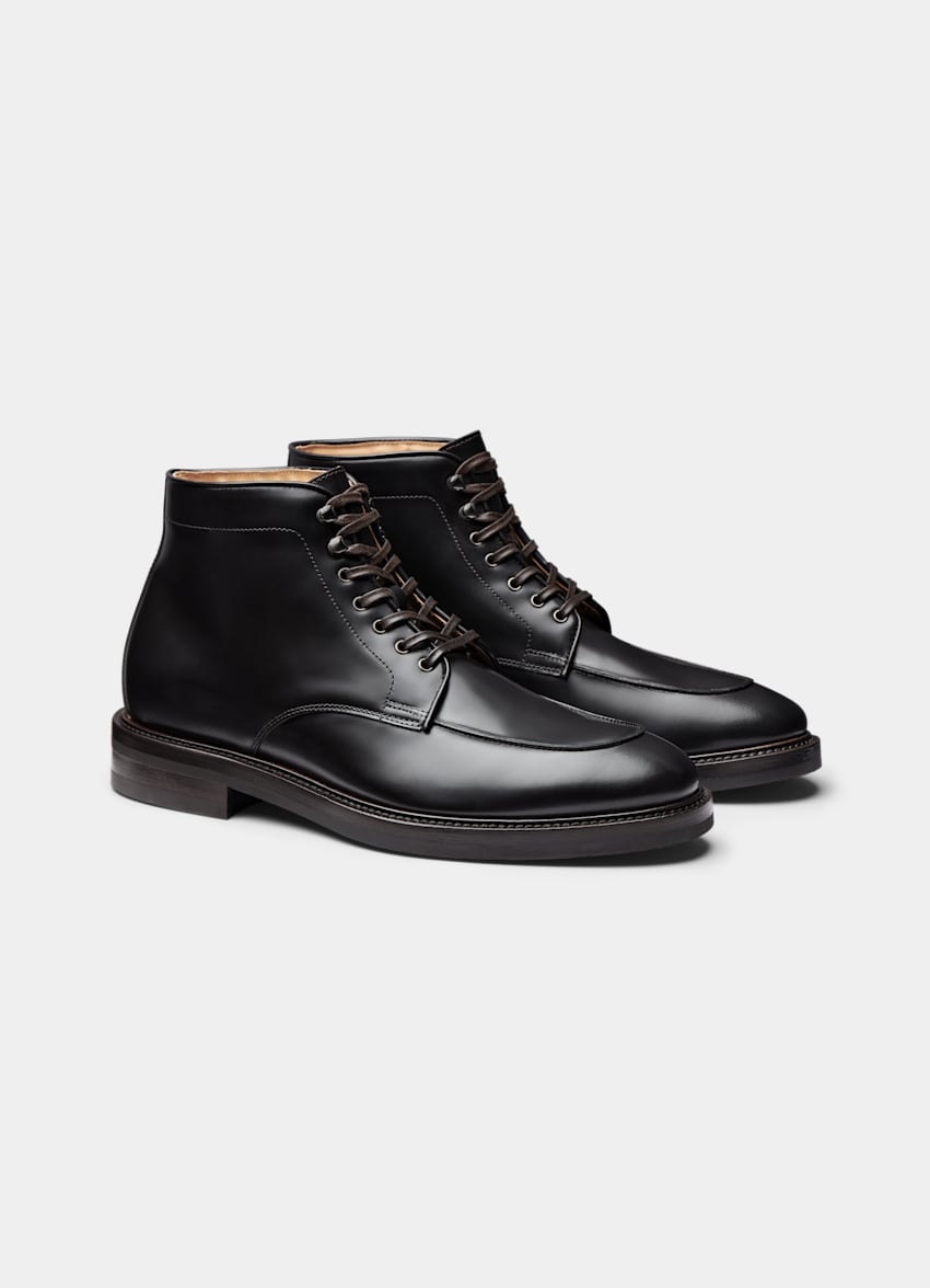 SUITSUPPLY Italian Calf Leather Brown Lace-Up Boot