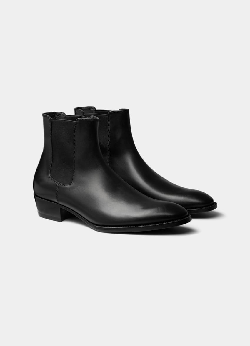 SUITSUPPLY Cuir de veau italien Bottines noires