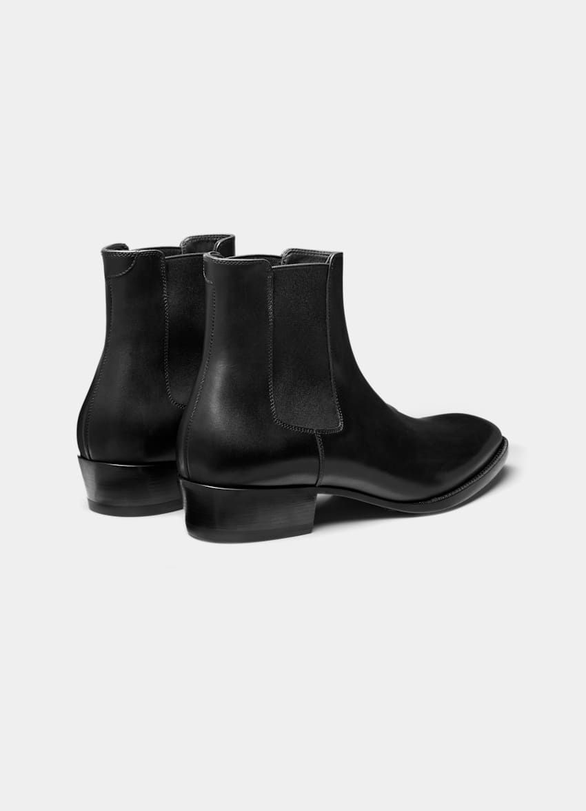 SUITSUPPLY Italian Calf Leather Black Boot