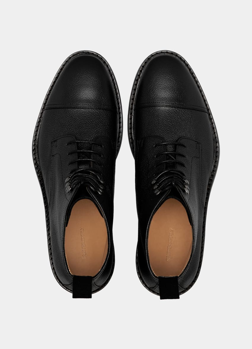 SUITSUPPLY Piel de becerro italiana de grano Bota negra