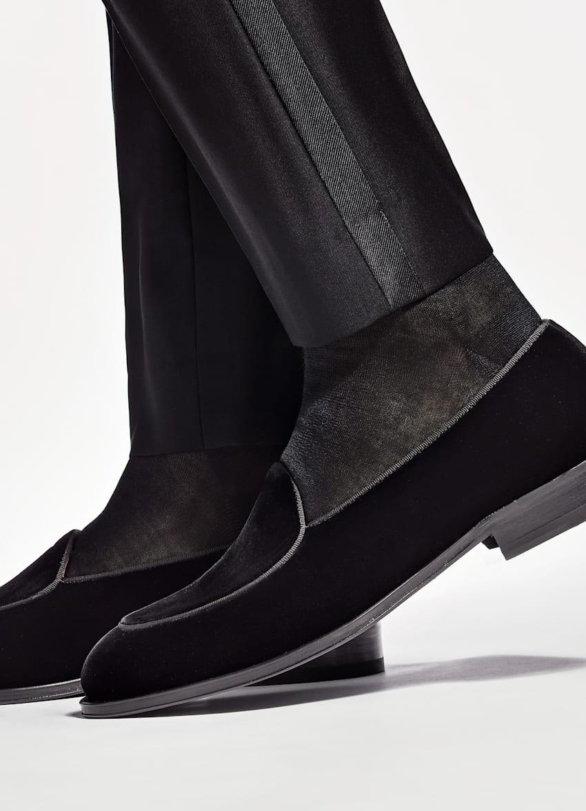 Black Tuxedo Loafer Cotton Velvet Suitsupply Online Store