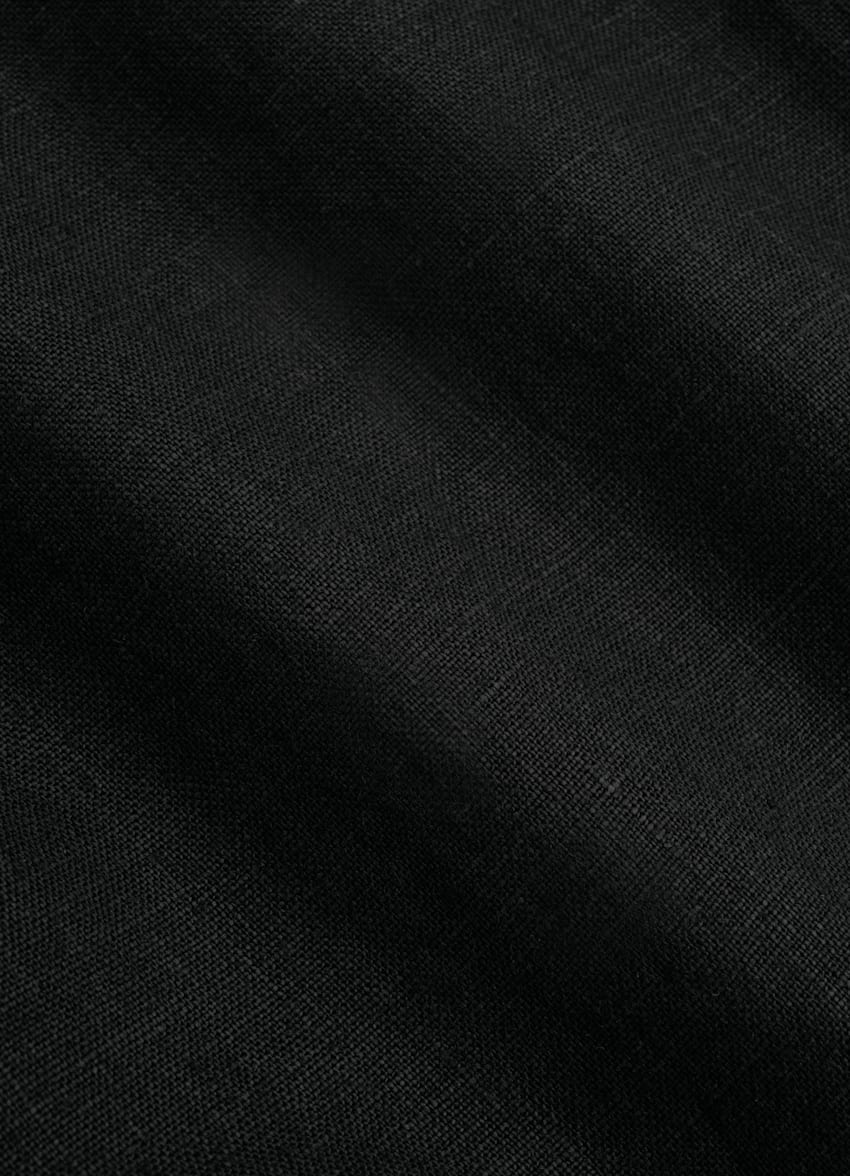 SUITSUPPLY Pure Linen by Baird McNutt, United Kingdom Black Drawstring Ames Shorts