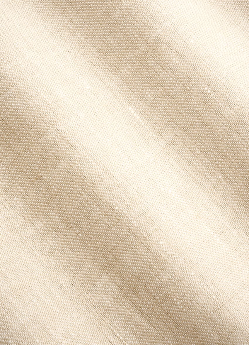 SUITSUPPLY Pure Linen by Di Sondrio, Italy Light Brown Straight Leg Shorts