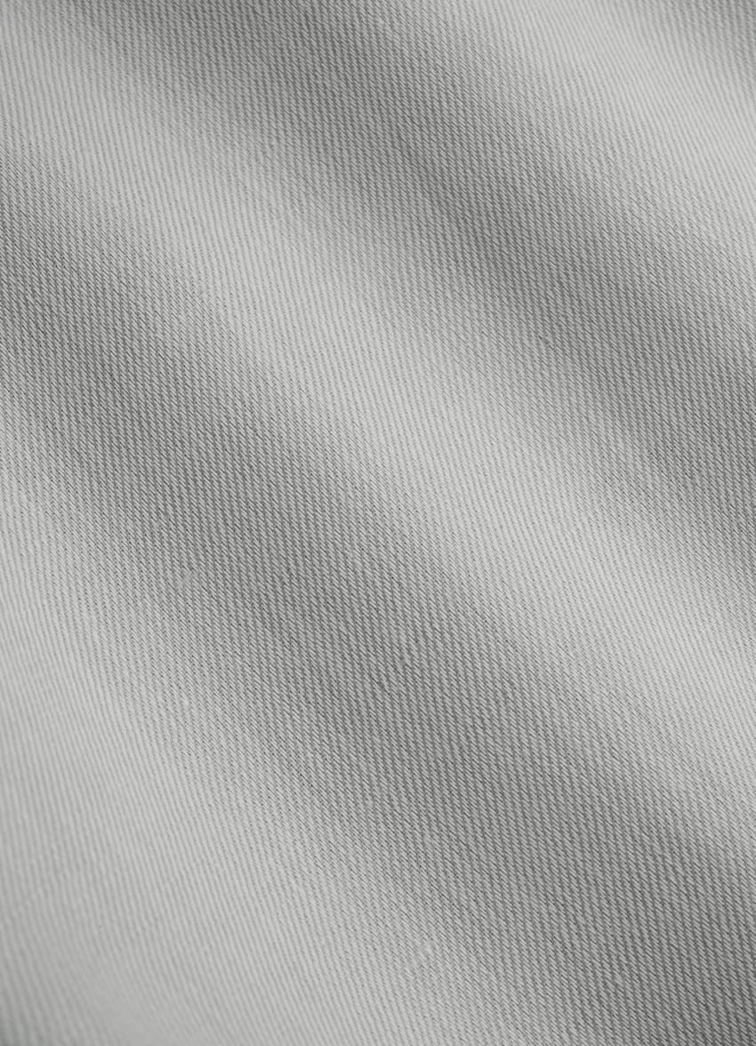 SUITSUPPLY Linen Cotton by Di Sondrio, Italy Light Grey Straight Leg Shorts
