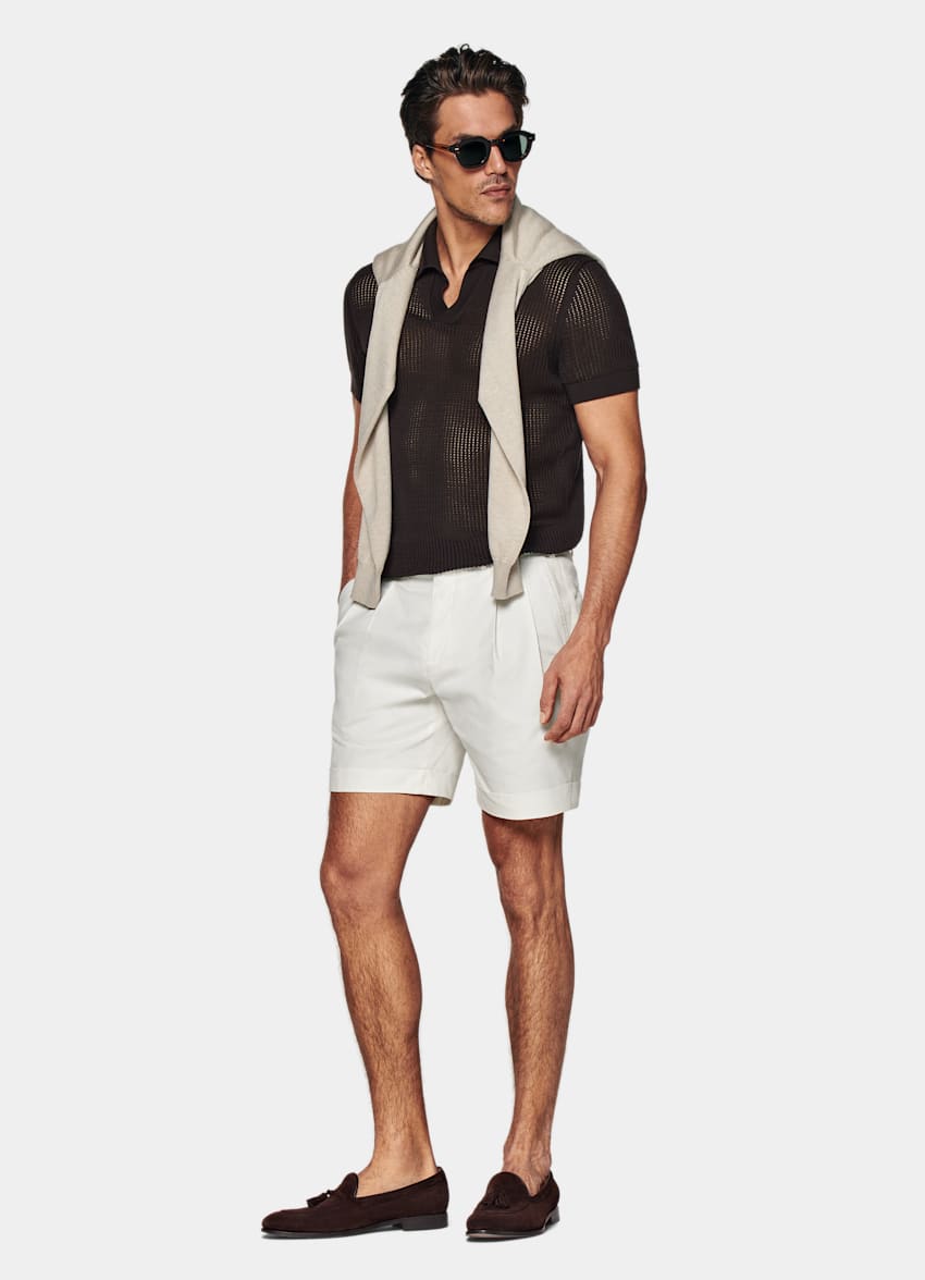 Off-White Bosa Shorts | Pure Cotton | SUITSUPPLY