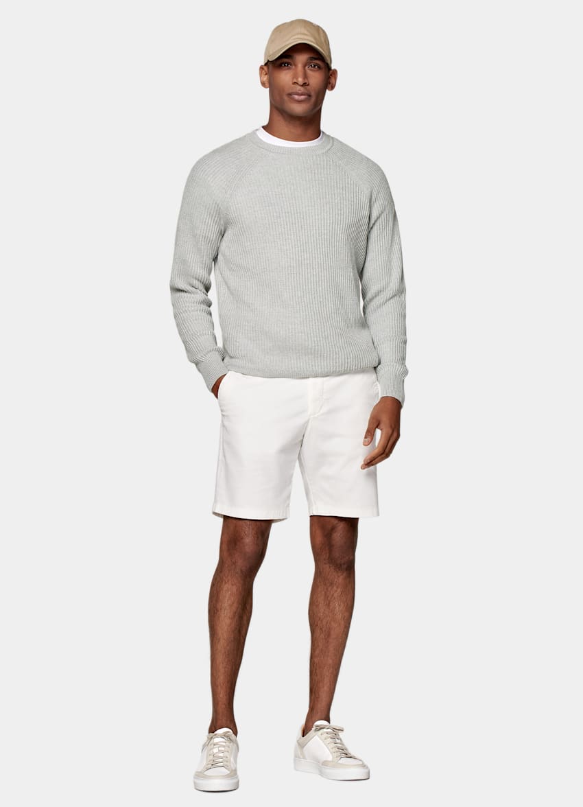 Off-White Porto Shorts in Stretch Cotton | SUITSUPPLY US