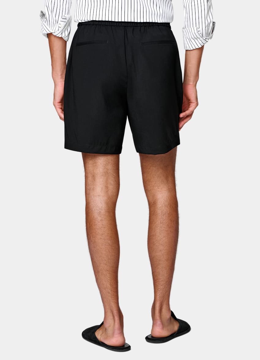SUITSUPPLY Pure Wool by Togna, Italy Black Straight Leg Shorts
