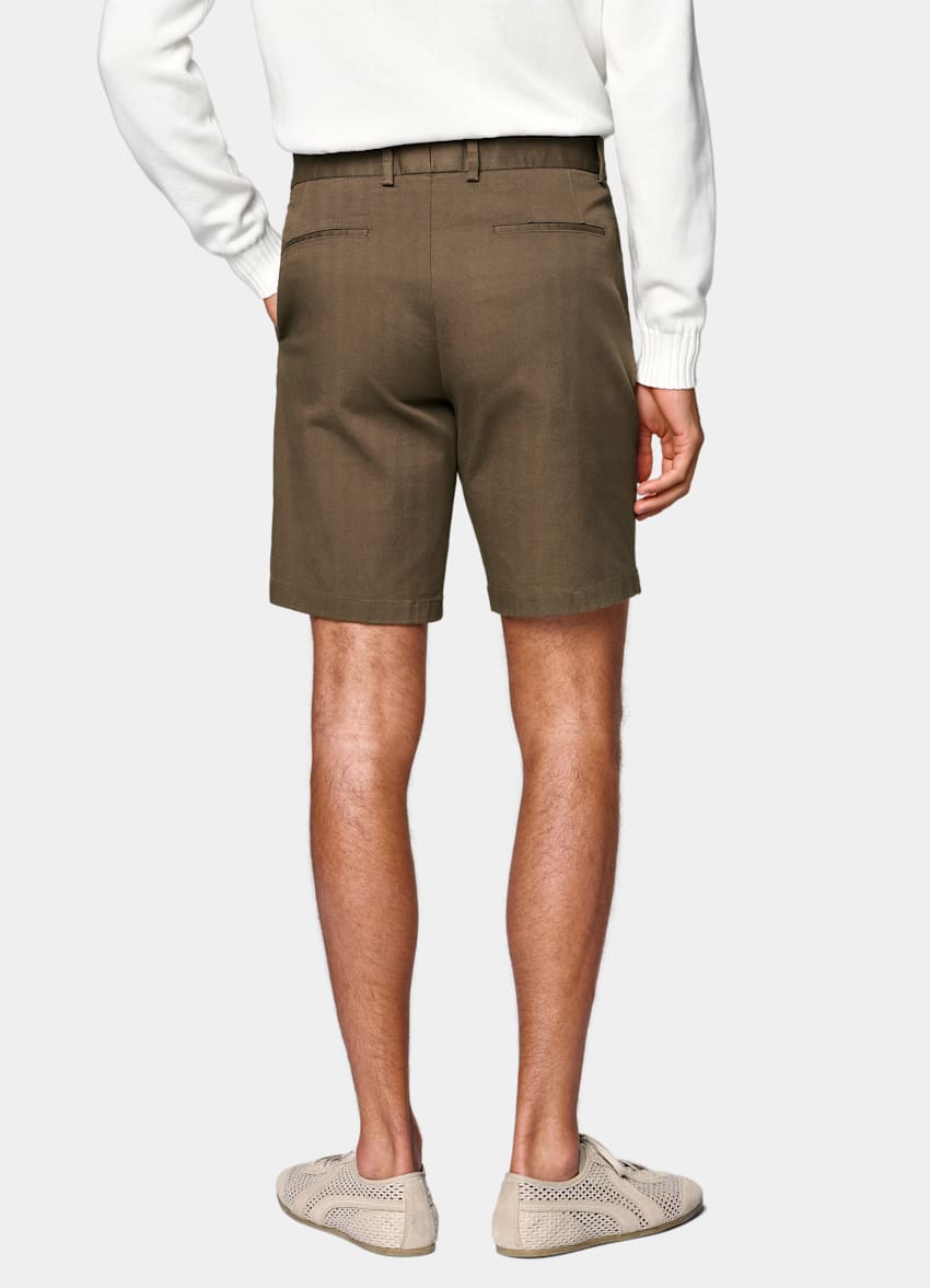 Shorts chino Slim Leg marron moyen