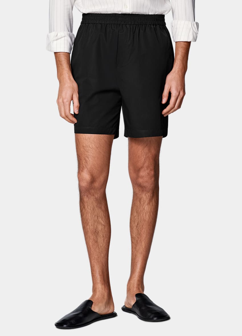 SUITSUPPLY Puro cotone - Di Sondrio, Italia Pantaloncini neri straight leg