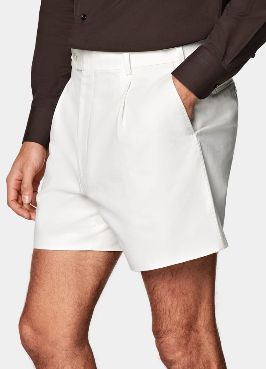 SUITSUPPLY Puro cotone - Di Sondrio, Italia Pantaloncini color panna straight leg